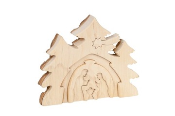 Деревянная конюшня, декоративный рождественский вертеп