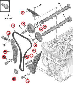 ГРМ PEUGEOT 207 208 308 508 RCZ 1.6 THP 156 км