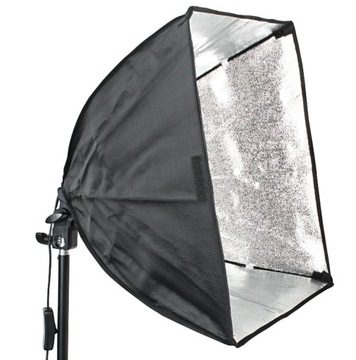 LAMPA SOFTBOX 40x40cm na ŻARÓWKĘ ŚWIATŁA STAŁEGO