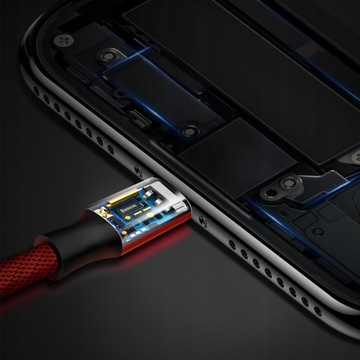 USB-кабель для Apple Lightning 8-контактный BASEUS 2.4A 1,8м прочная оплетка 180см