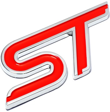 EMBLEMAT LOGO ZNACZEK FORD ST KLAPA - CZERWONY