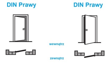 Zamek przeciwpożarowych NEMEF 1769/03 prawy 72/65