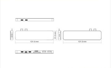 Концентратор USB-C HyperDrive PRO 8-в-2 для MacBook Pro