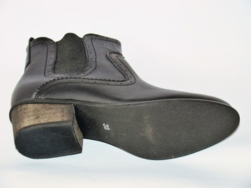 VINCEZA 39 buty czarne sztyblety półbuty botki