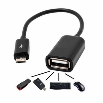 Адаптер OTG MICRO USB «папа» — USB 2.0 «мама», 15 см