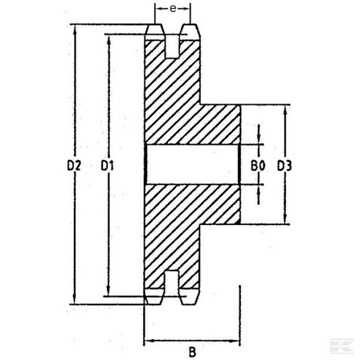 KOŁO ŁAŃCUCHOWE 10B-2 5/8