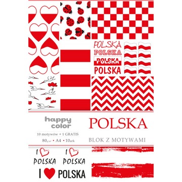 Blok z motywami POLSKA A4/ 10art.+1 GRATIS