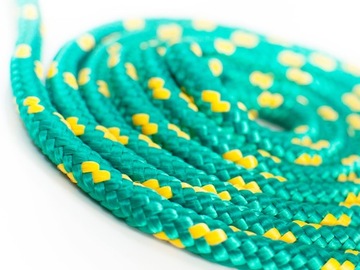 Полипропиленовая парусная веревка 18мм плетеная ЗЕЛЕНАЯ 50м