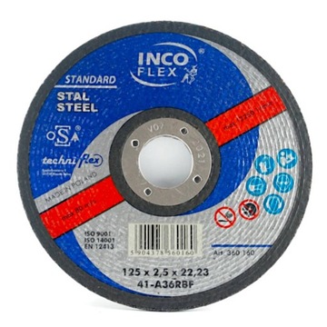TARCZA DO CIĘCIA METALU STALI 125x2,5 INCO FLEX