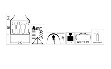 Туристическая палатка Explorer Riva 4 42304