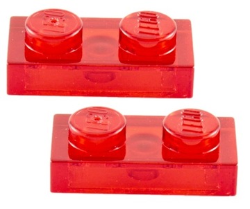 00053N LEGO 3023 6240212 pł. 1x2 prz.czerwony 2szt