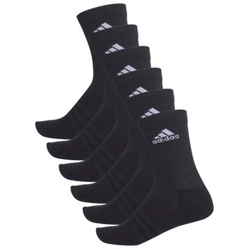 ADIDAS SKARPETY DŁUGIE STRIPES r.35-38 CZARNE 3PAK