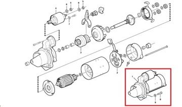 ROZRUSZNIK KOPARKA VOLVO BL60 BL61 BL70 BL71 12V 4KW 9Z 20405828