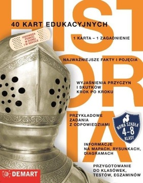 Karty edukacyjne Historia klasy IV-VIII Pomoc nauk