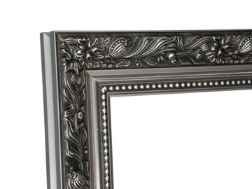 ЗЕРКАЛО 120x90 Деревянная рама Белое Золото Серебро