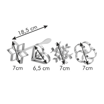 Формочки для жареного печенья Tescoma ROSETTE, 4 рисунка.