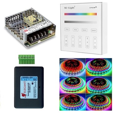 КОМПЛЕКТ СВЕТОДИОДНЫХ ЛЕНТ RGB RGBW 100 м 5050 SMD DIGITAL