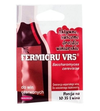 FERMICRU VR5 DROŻDŻE AKTYWNE WINA OWOCOWE CZERWONE
