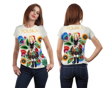 KOSZULKA FULLPRINT T-shirt KWIATY ŁOWICZ S NADRUK 3 D