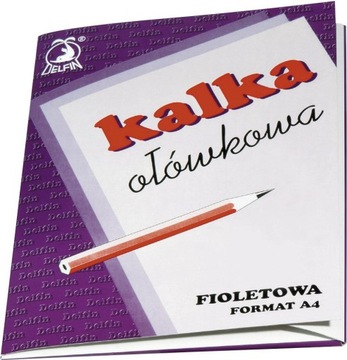 KALKA OŁÓWKOWA A4 fioletowa 25 ark