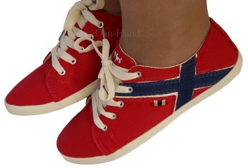 Balada Nowe modne TRAMPKI czerwone 25,5 cm. 40