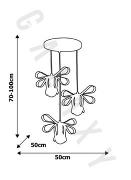фото ориг. №3, Pendant light emma pink 3xe27 pink nursery mlp1040 milagro