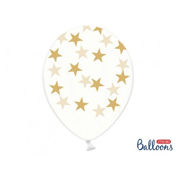 Balony profesjonalne 30cm, Gwiazdki Ctystal 5 szt