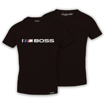 L - tričko s BMW I'M BOSS mpower - prémiové tričko nápad na darček
