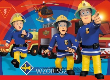 BARDZO GRUBY OPŁATEK NA TORT STRAŻAK SAM PROSTOKĄT