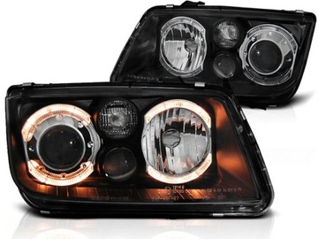 VW BORA BLACK Ангельские глазки DEPO Кольца передние фонари