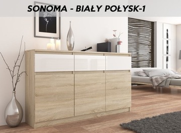 КОМОД 98 СМ С 3 ЯЩИКАМИ SONOMA HIGH GLOSS