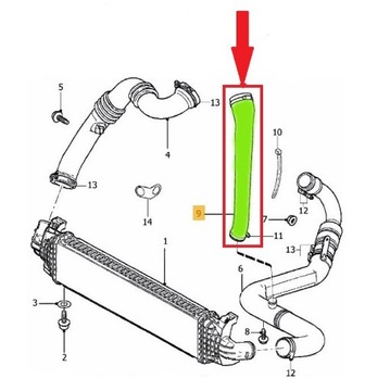 ШЛАНГ ТУРБОИНТЕРКУЛЕРА FORD FOCUS 6M51-6C646-EA