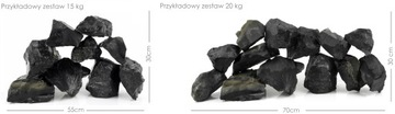 NERO Rock Черный сланцевый камень для аквариума 15 кг.