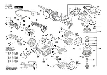 Электронный модуль Bosch GWS 22 24 26 230 180 LVI