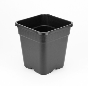 Doniczka kwadratowa 11L 25x25x25,5cm czarna donica