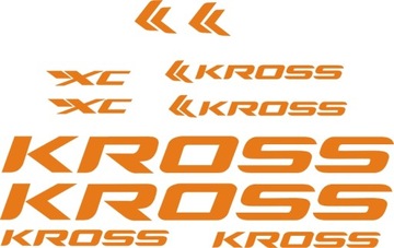 KROSS pomarańczowe naklejki 5-2B RÓŻNE KOLORY