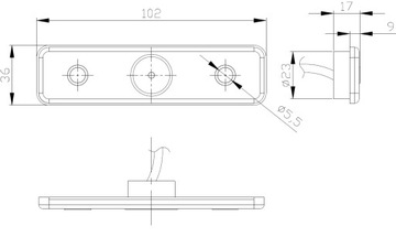 ГАБАРИТНЫЙ ФОНАРЬ FT-4 FT-004 C Светодиод красный!