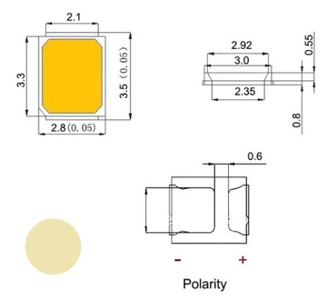 ART LED SMD-2835 Ultra-WHITE 3000K Cena za 10szt