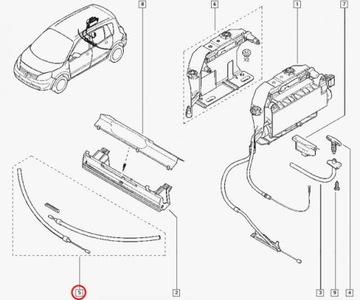 ТРОСЫ РУЧНОГО ТОРМОЗА RENAULT SCENIC II Оригинал