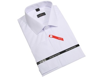 KOSZULA BIAŁA GŁADKA 43 170-176 SLIM FIT