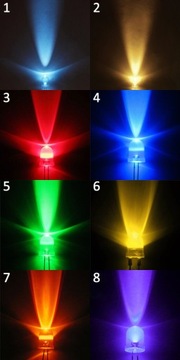 СВЕТОДИОДЫ БЕЛЫЕ И ЦВЕТНЫЕ диодные 10мм 25 шт.