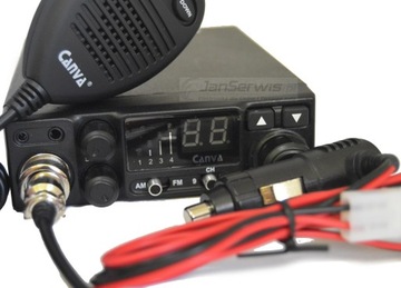 CB-радиостанция CANVA 520 12 В ASQ AM/FM МУЛЬТИСТАНДАРТ + ПРИПАЯНАЯ ВИЛКА