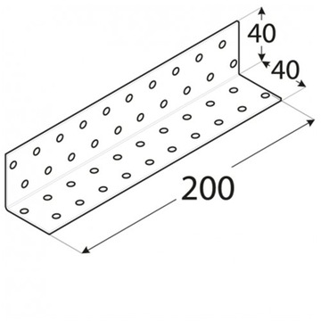 КМ15 РАЗЪЕМ МОНТАЖНЫЙ УГЛОВОЙ 40x40x200