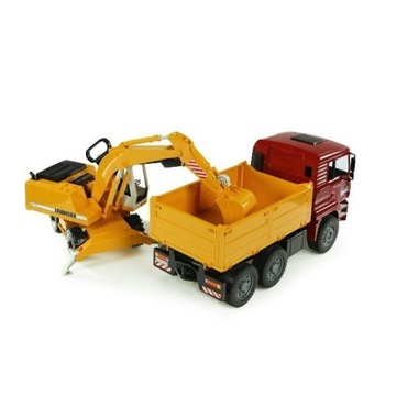 Самосвал MAN TGA с экскаватором TOY TRUCK