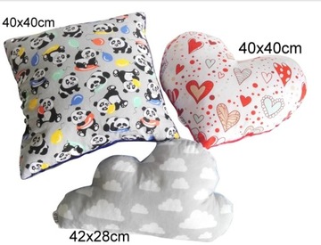 ПОДУШКА Jasiek CLOUD HEART MINKY 40x40см МНОГО УЗОРОВ Lilo