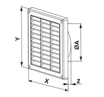 AWENTA РЕШЕТКА T45 16x16 fi110 ЗАКРЫТА