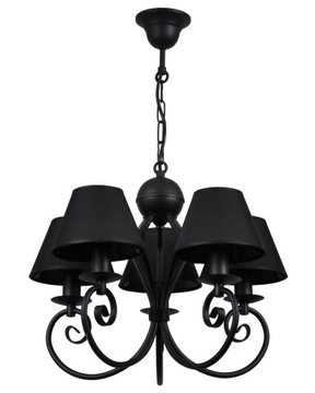 Czarny ŻYRANDOL lampa sufitowa sypialnia LIVA