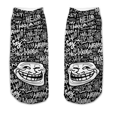 SKARPETKI STOPKI FULLPRINT 3D WESOLY TROLL