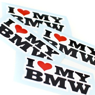 Naklejka sticker I LOVE MY BMW