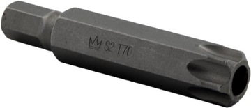 BIT KOŃCÓWKA 10MM TORX T70 x 75MM S2 Z OTWOREM